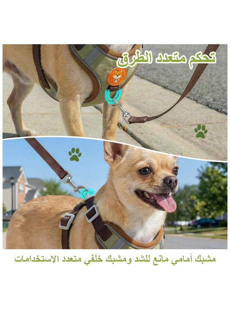 LAPET Dog Harness with 1.5M Leash for Walking, Adjustable Vest Harness Leash with Reflective Strips for Small or Medium and Large Size Dog(Green) - Image 5